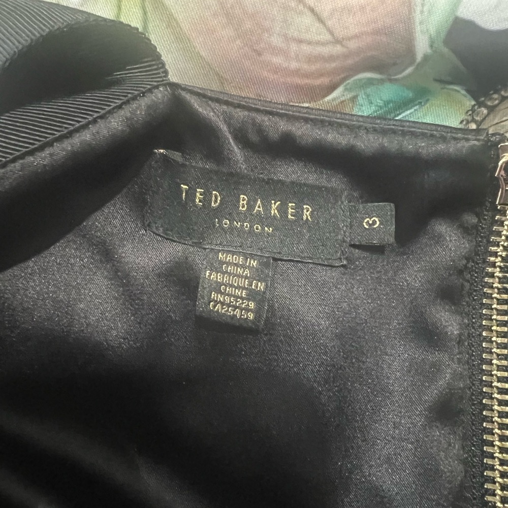 Ted Baker Black Floral Midi Dress - Picture 5 of 9